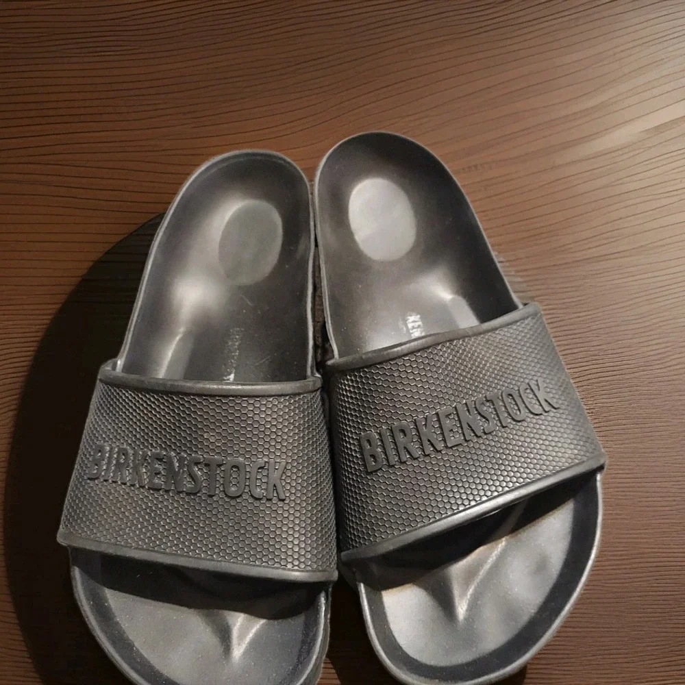 Birkenstock Barbados Eva Sandals M 5 W7 US 38 EU Black Rubber Slip On Slides